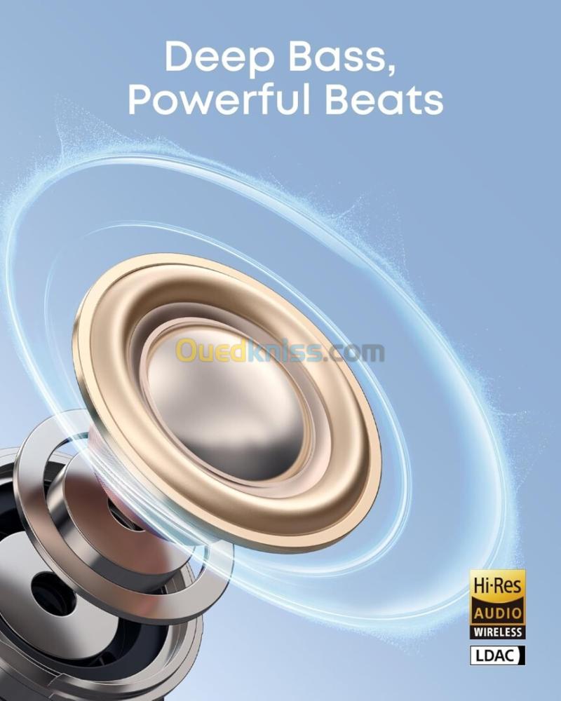 Ecouteurs Soundcore Anker C50i , Oreilles Libres, Clips, Confort Ultime, FlexiClip, transducteurs 12 mm, Basses puissantes, appels IA Nets, 28h , Hi-Res, IP55, Bluetooth 6.0 4