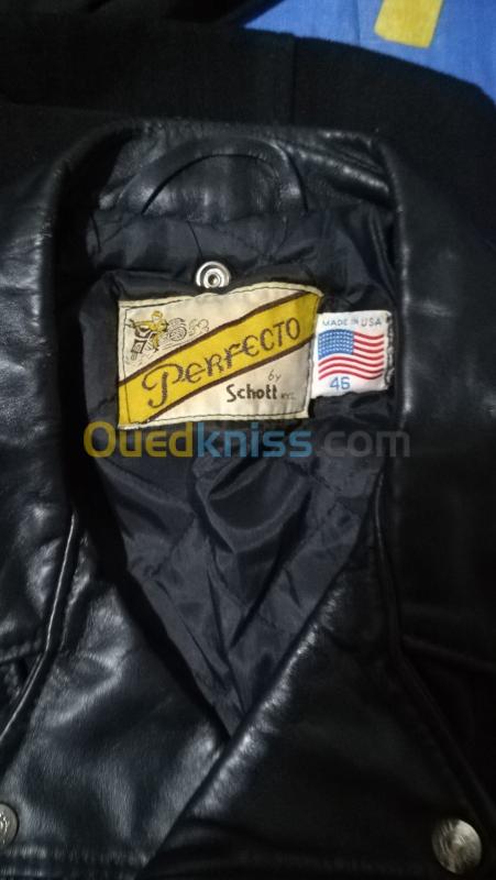  Veste en cuire marque Schott motorcycle jacket original MADE IN USA