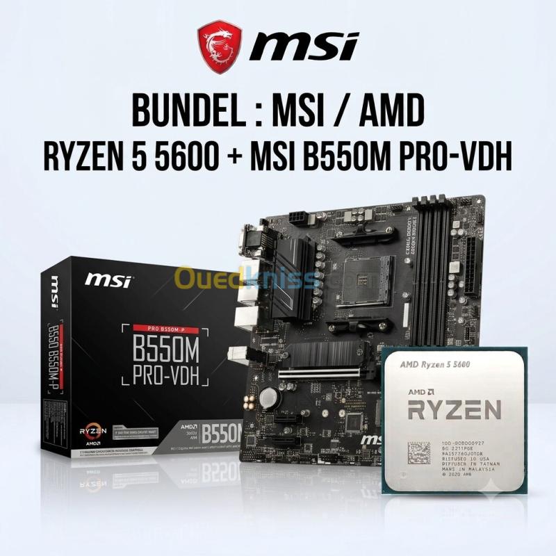 RYZEN 5 5600 + MSI B550M PRO VDH