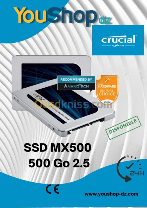  SSD interne Crucial MX500 500 Go 2,5