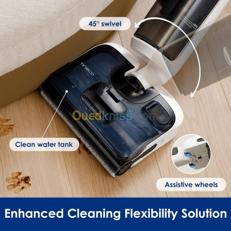 Balai aspirateur laveur s6 stretch -aplatit à 180 -40min autonomie -FlashDry 3 modes nettoyage 9