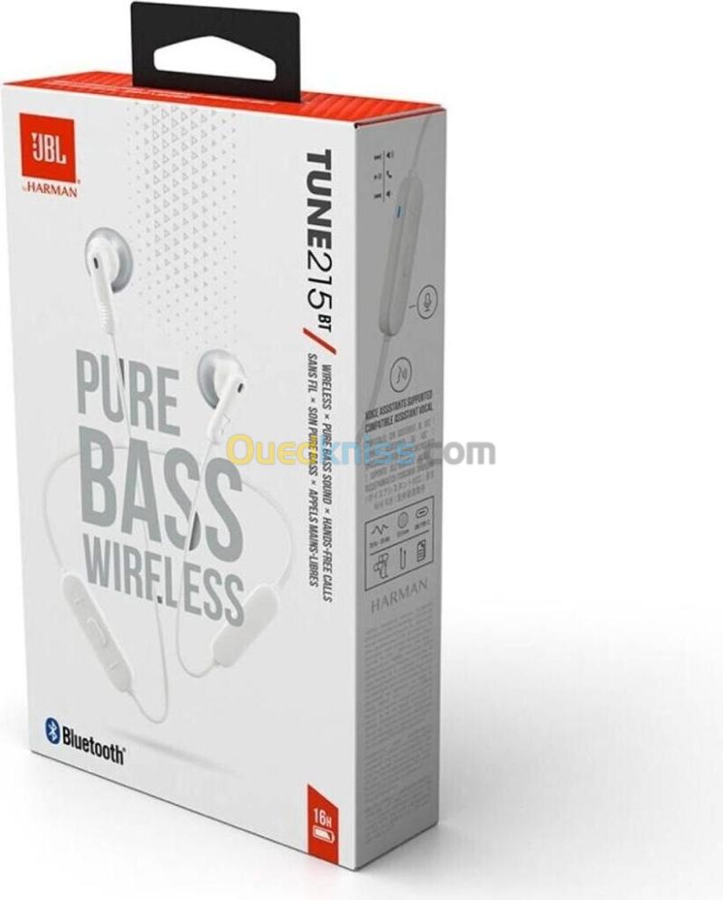Ecouteurs arcs sans fil Bluetooth JBL Tune 215BT Blanc - 16H d'autonomie - bluetooth 5.0 4