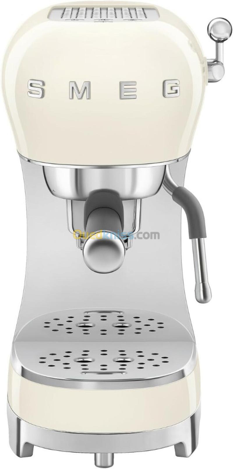 Machine à expresso Cafetière 15 bars, fabriquée en Italie Design rétro avec buse vapeur (crème)