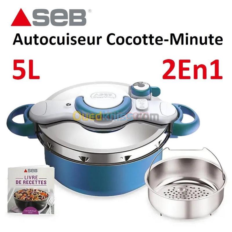  COCOTTE MINUTE SEB CLIPSOMINUT DUO 5L BLEU P4705100 made in france