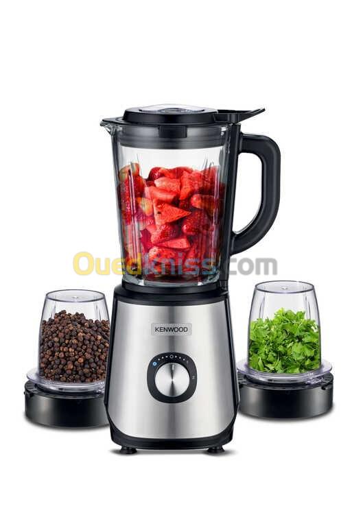 Kenwood Blender verre 1000W, 1.5L broyeur, hachoir et fonction glace  - Blm45.720SS- 2 vitesses-inox 4