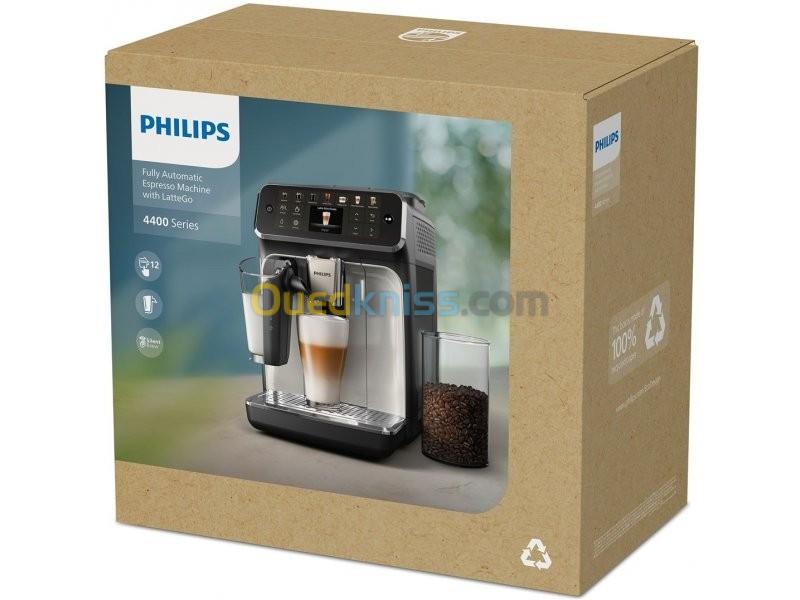 Machine a cafe avec broyeur cappuccino Philips LatteGo Series 4400 EP4446-15 BAR