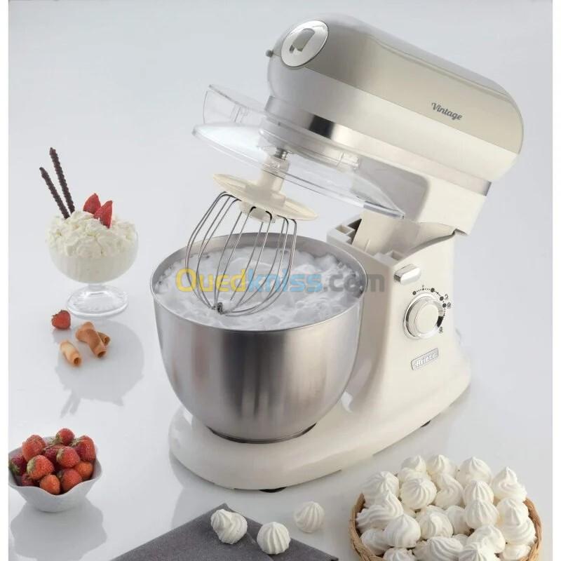 Robot pâtissier Ariete Vintage 1588 -PETRIN - 2400 Watt - beige / vert - 7 vitesses - 5.5L 3