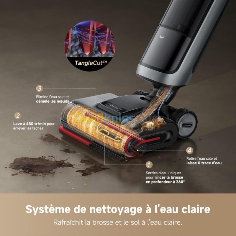 BALAI Aspirateur Laveur DREAME h15 pro HEAT , Nettoyage séchage 5 min à 90C,72 minutes autonomie,22 000 Pa 4