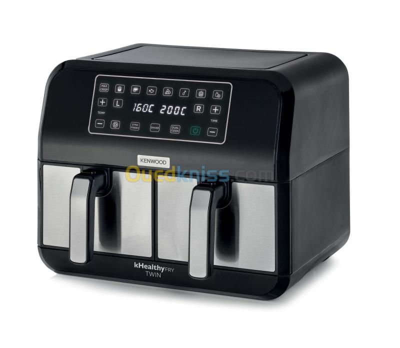 Kenwood Friteuse À Air À Double Zone- 8 Programmes- Tactile -8L- 1700W kHealthy Fry Twin HFM75