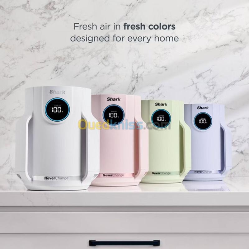 Shark NeverChange jusqu'à 5 ans Purificateur d'air compact HP150EU -filtre HEPA 5 ans, 60 m carres , capture 99,97 % des allergènes, mode automatique, silencieux, affichage LED, blanc 6