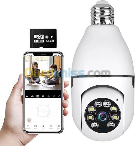  CAMERA SURVEILLANCE WIFI LAMPE AMPOULE FULL HD 360 DEGREE