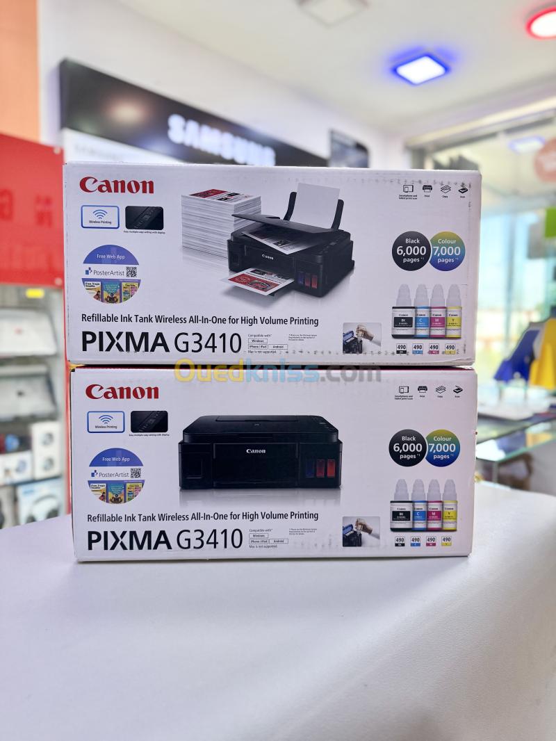 IMPRIMANTE MULTIFONCTION CANON PIXMA G3410 RÉSERVOIR COULER WIFI