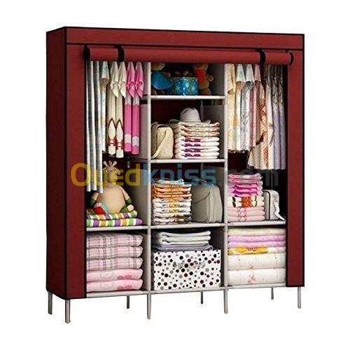 Storage Wardrode Armoire De Rangement 130 X 45 X 175Bordeaux Alger Dar