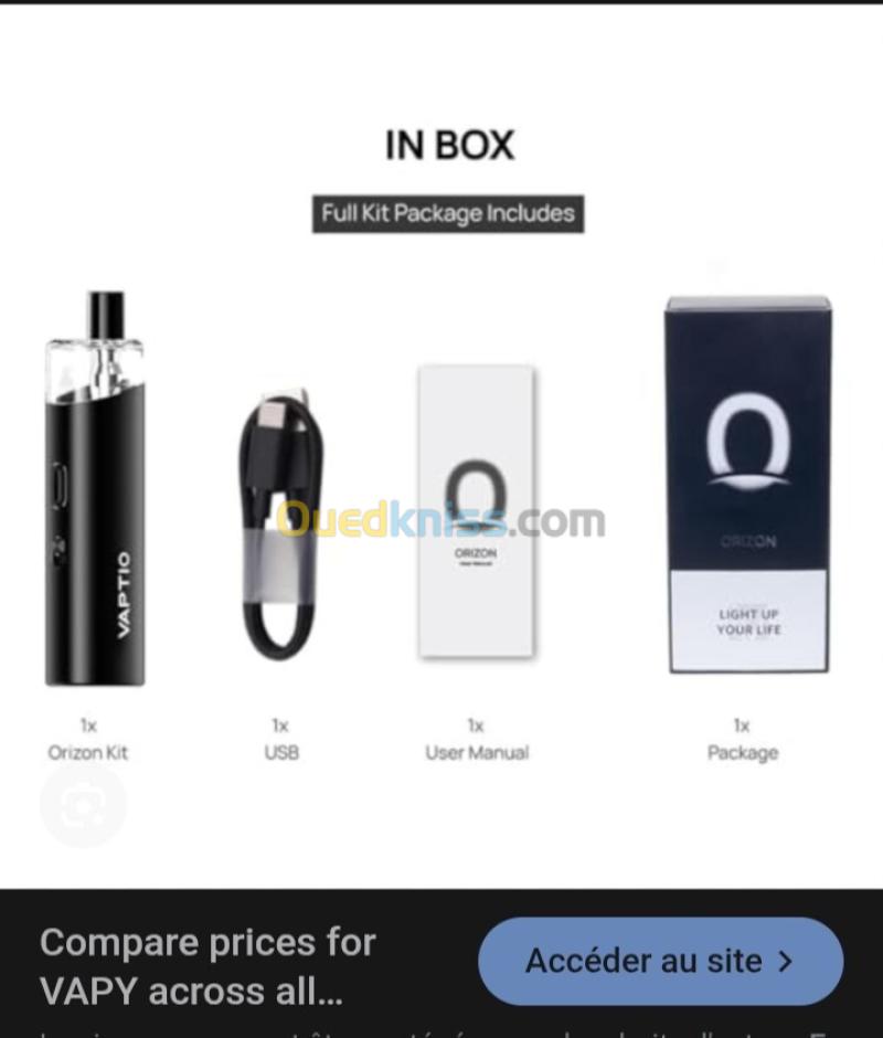 Cigarette électronique Vaptio horizon 6