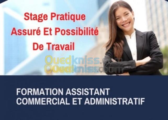  ASSISTANT Administratif et de direction + Assistant Commercial avec stage pratique assuré 