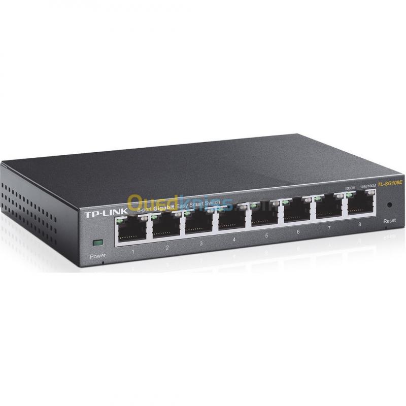  TP-Link TL-SG108E Manageable Switch Ethernet 8 Ports Gigabit Hub RJ45, Switch Manageable