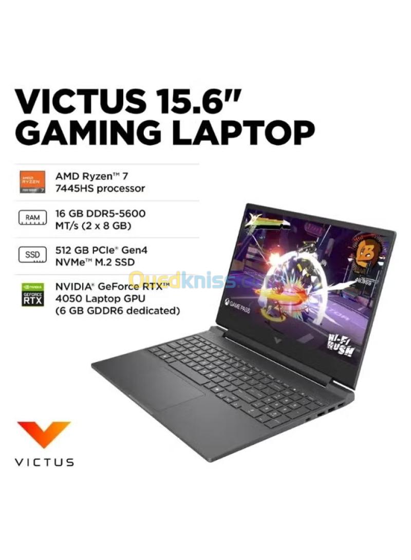 HP VICTUS 15-FB3093DX - RYZEN 7 7445HS - 16GO - 512GB SSD - 15,6" FHD - RTX 4050 6GO - WIN 11 PRO 4