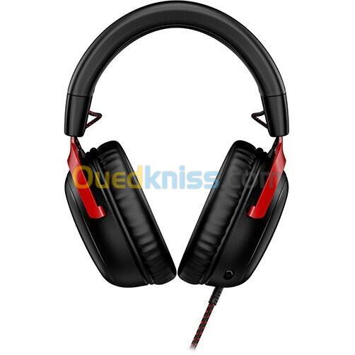 HYPERX CLOUD III - CASQUE GAMING FILAIRE - JACK 3.5mm - SON SPATIAL - MICRO AMOVIBLE - CONFORT-BLACK 3