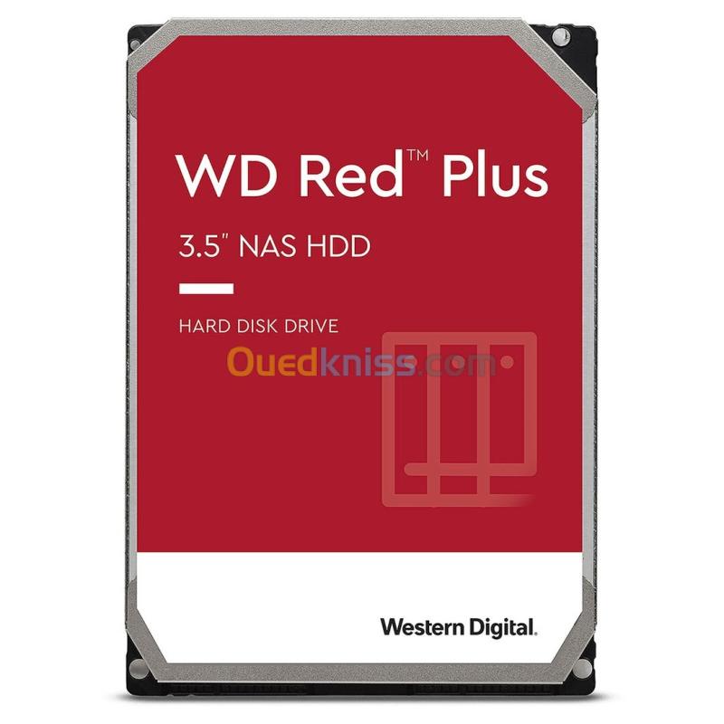 WD RED PLUS NAS WARE 4TB - DISQUE DUR HDD 3.5" - 7200 RPM - SATA 6 GB/S - 256MB CACHE -WD40EFPX