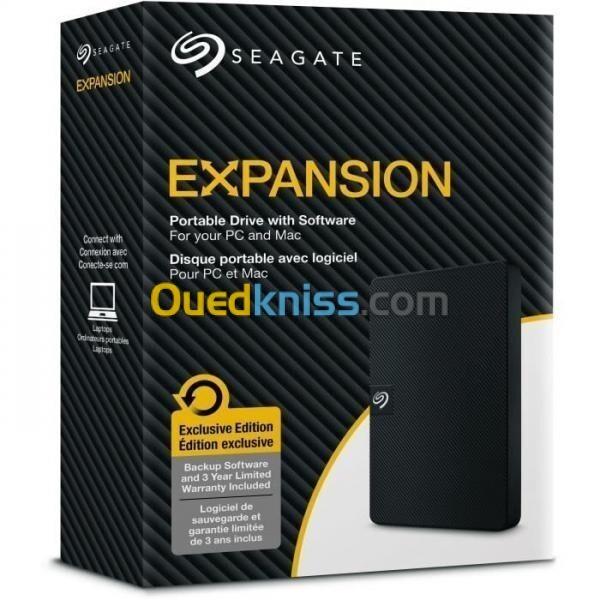 SEAGATE EXPANSION 4TB - USB 3.0 EXTERNAL HARD DRIVE - STEA4000400 - WINDOWS & MACOS - BLACK