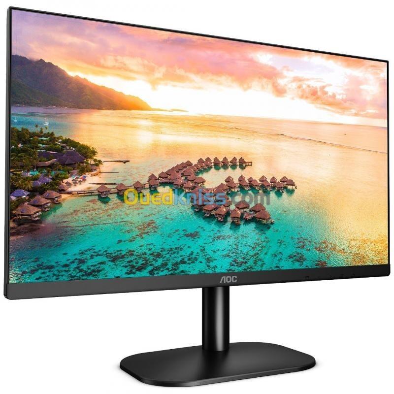 Ecran AOC 24B2XH 24"  Full HD - 75 HZ - Format Large 16/9 - Dalle IPS - HDMI - VGA - Noir