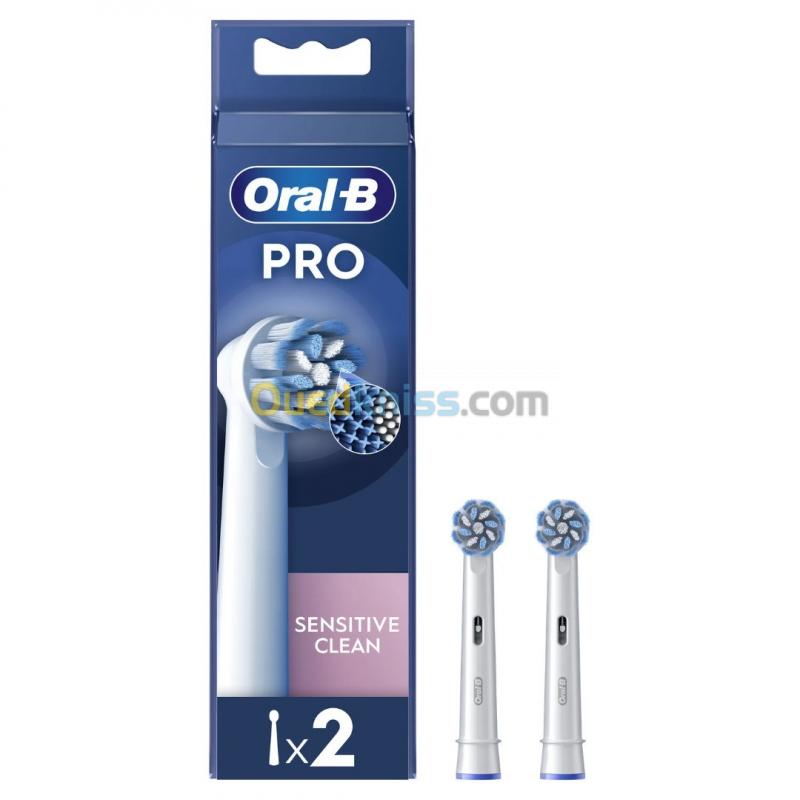  Lot de 02 Brossettes Sensitive Clean ORAL-B Pro