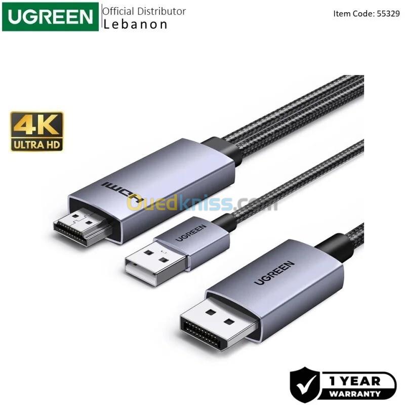 Cable HDMI to Display Active 1.5M  4K/60Hrz HDMI-DP UGREEN Original REF: HD169 [P/N: 25153] 9