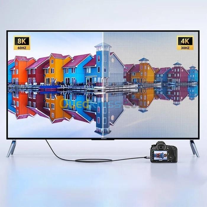 Cable Mini HDMI to HDMI [8K] 2m UGREEN Original REF: HD163 [P/N: 15515] 4