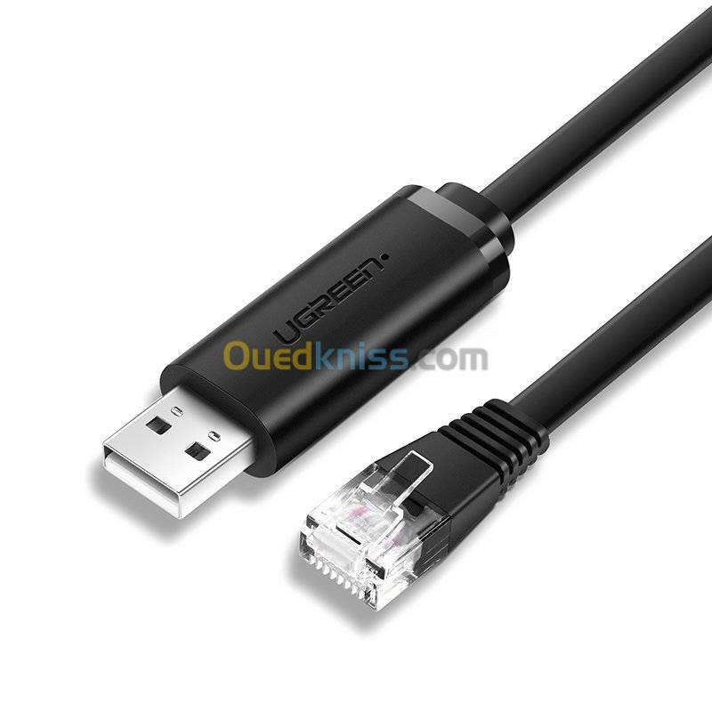  Ugreen câble console USB - Ethernet RJ45 3m noir CM204