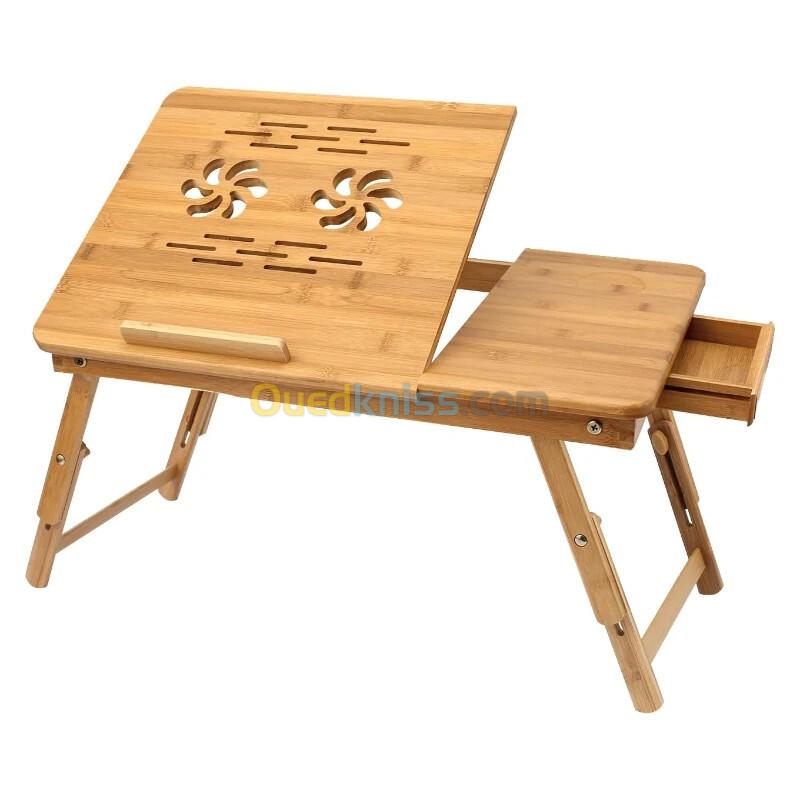 Table pour Laptop Bamboo BM60 Refroidisseur avec Double Ventilateur
