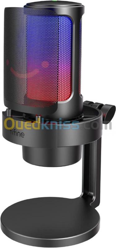  MICROPHONE FIFINE A8V RGB USB FOR STREAMING / PODCASTING PROMO