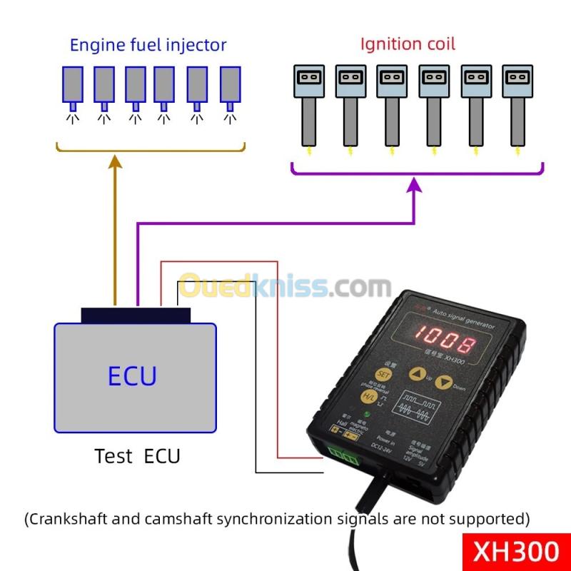 Nouveau générateur Signal Automatique XH300 voiture ABS CKP Signal Hall capteur de vitesse de véhicule simulateur de Signal sortie 1Hz-8KHz 5