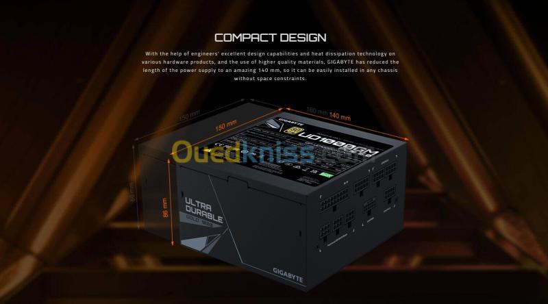 GIGABYTE UD1000GM PG5 1000W GEN5 GOLD FULL MOD 10