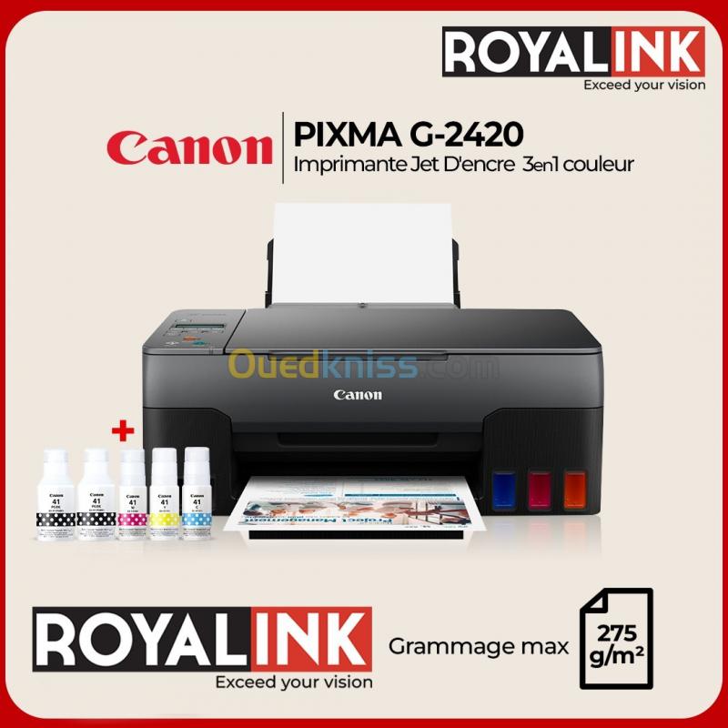 IMPRIMANTE JET D'ENCRE CANON PIXMA G-2420 MULTIFONCTION 3EN1 COULEUR