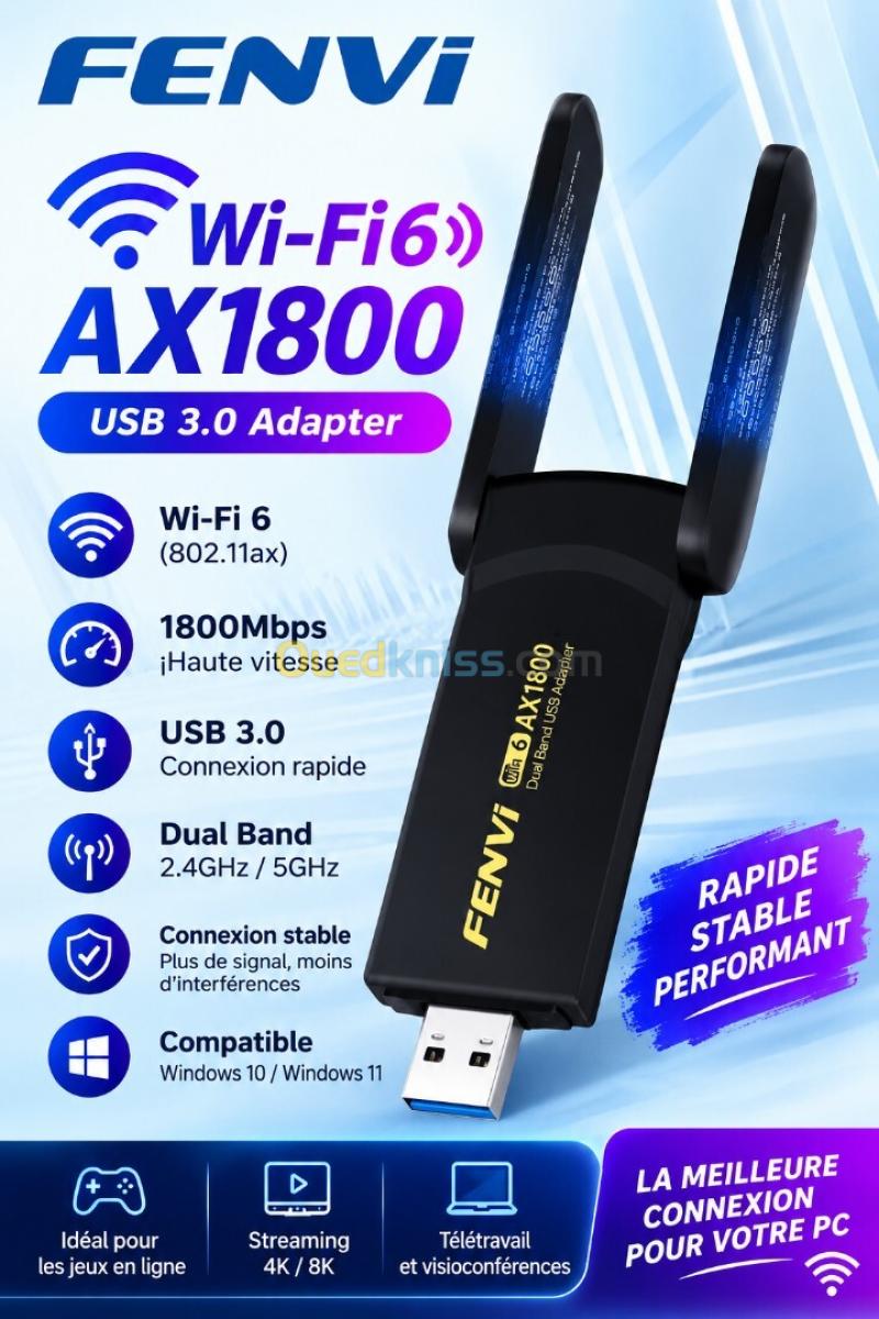 Adaptateur wifi 6 fenvi 1800 قوي جدا في الاشارة 2