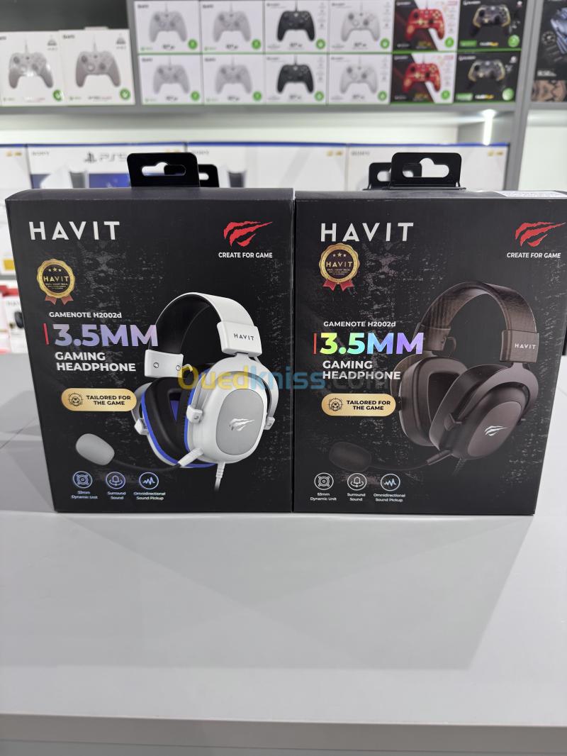 HAVIT H2002D - Gaming Headset - 3.5mm Jack - Detachable Mic