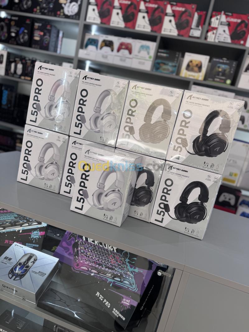 ATTACK SHARK L50 Pro - Wireless Gaming Headset, 53mm Drivers, 7.1 Surround, Tri-Mode 2