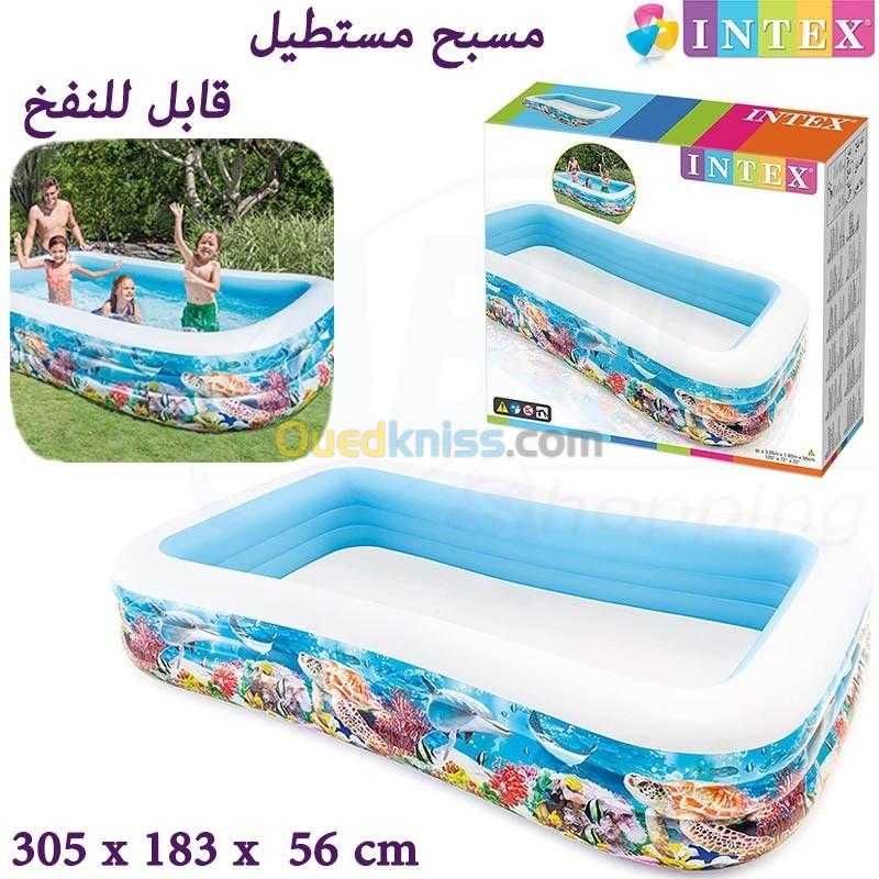 Piscine Gonflable Rectangulaire Pour Enfants Et Adultes - Tailles 130 à 305 Cm - PVC 3 Couches - Montage Rapide - 9