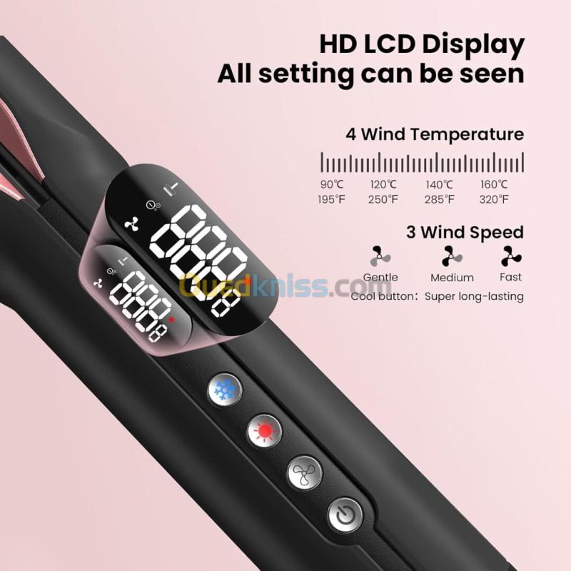 lisseur-sèche-cheveux 2-en-1 ionique Supgaliy ef088 -1300 w