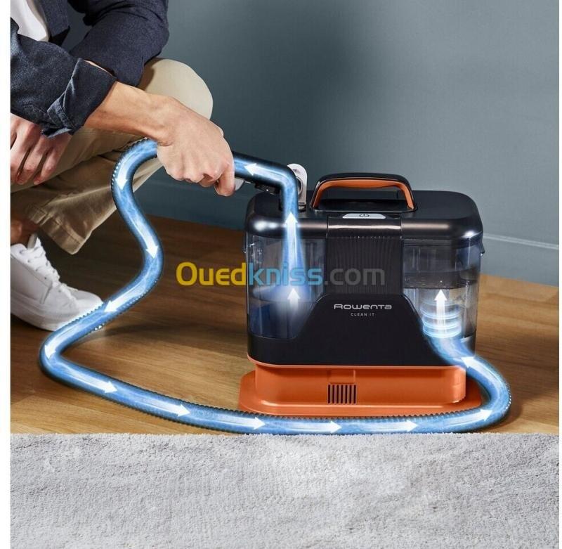 Aspirateur à main Rowenta Shampouineuse textile Clean It IN5011F0-Réservoir eau propre : 1.8 L - Réservoir eau sale : 1.5 L Longueur tuyau 1,75 m - Longueur câble : 5 m 4