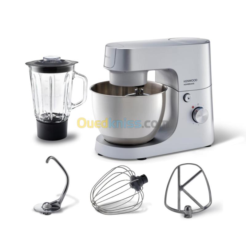 Robot Petrin KENWOOD HomeBake 2en1 avec blender  5L -1400W- 4 accessoires-6 vitesses -KHH01.120SI 2