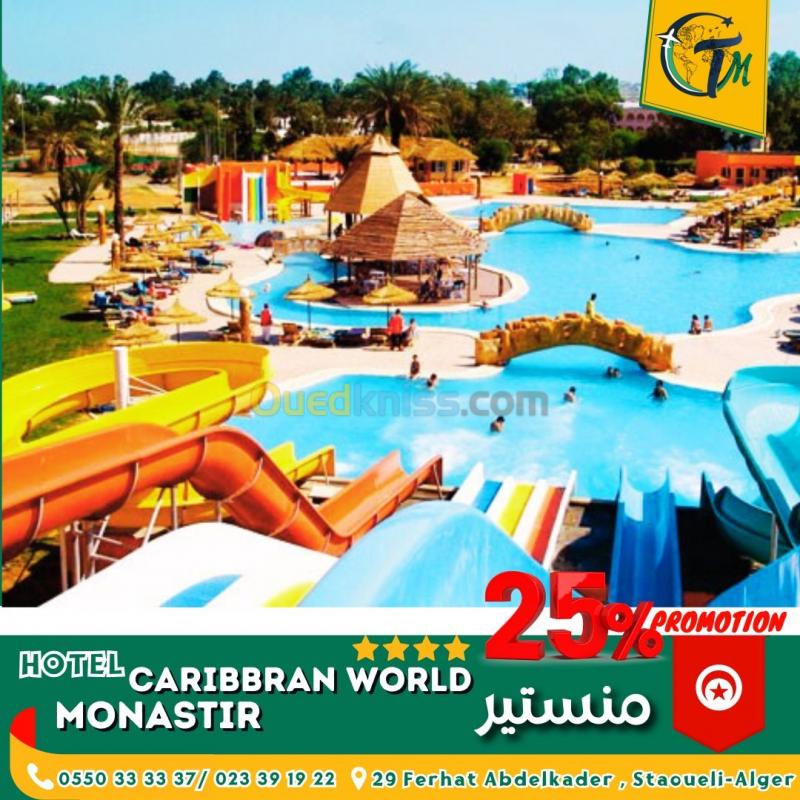  HOTEL CARIBBRAN WORLD MONASTIR #PROMOTION -25% 