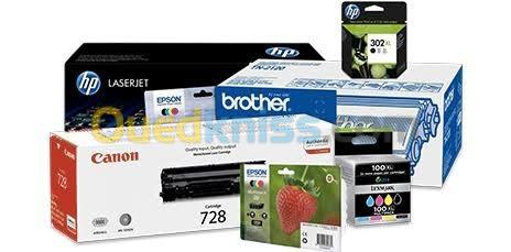 Cartouche dencre et cartouche laser pour imprimante HP  Hewlett Packard  Epson Canon Lexmark