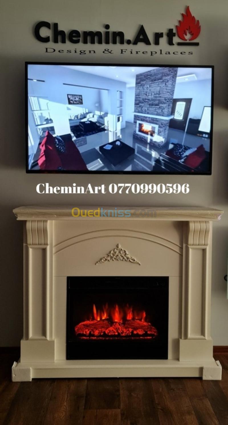 Cheminée électrique chauffante décorative 12