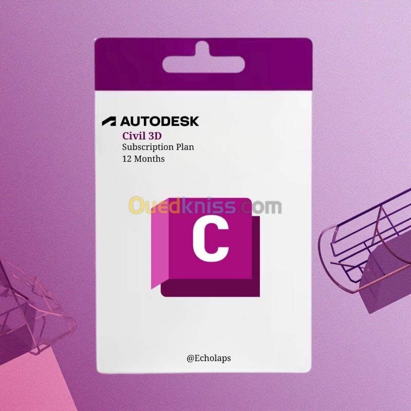Autodesk Logiciels AutoCAD, Naviswork, Revit, Maya٫ Robot structural, Civil 3D ,arnlod 2026 7