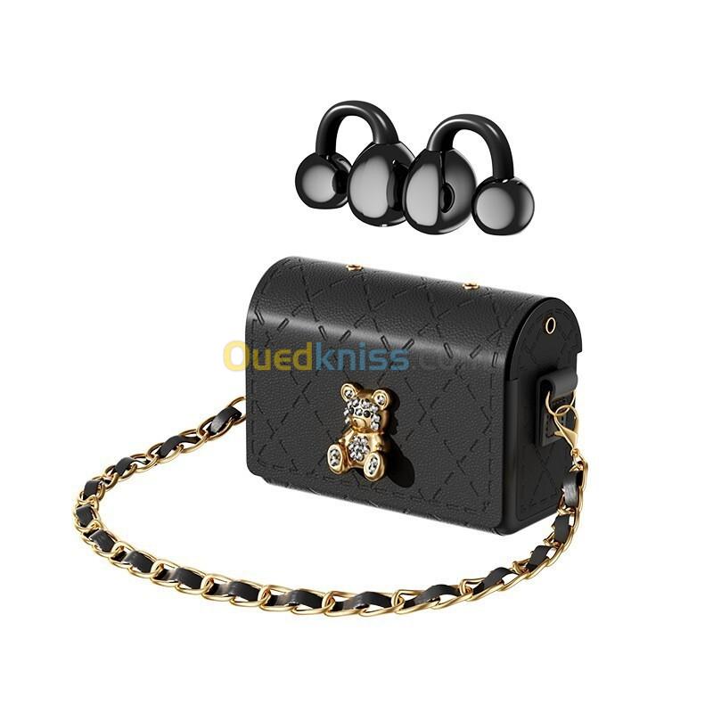 Écouteurs Sans Fil Bluetooth TWS Q69 Design Mini Sac à Main Clip Ear Clip-On - سماعة بلوتوث لاسلكية بتصميم علبة حقيبة فاخرة 5