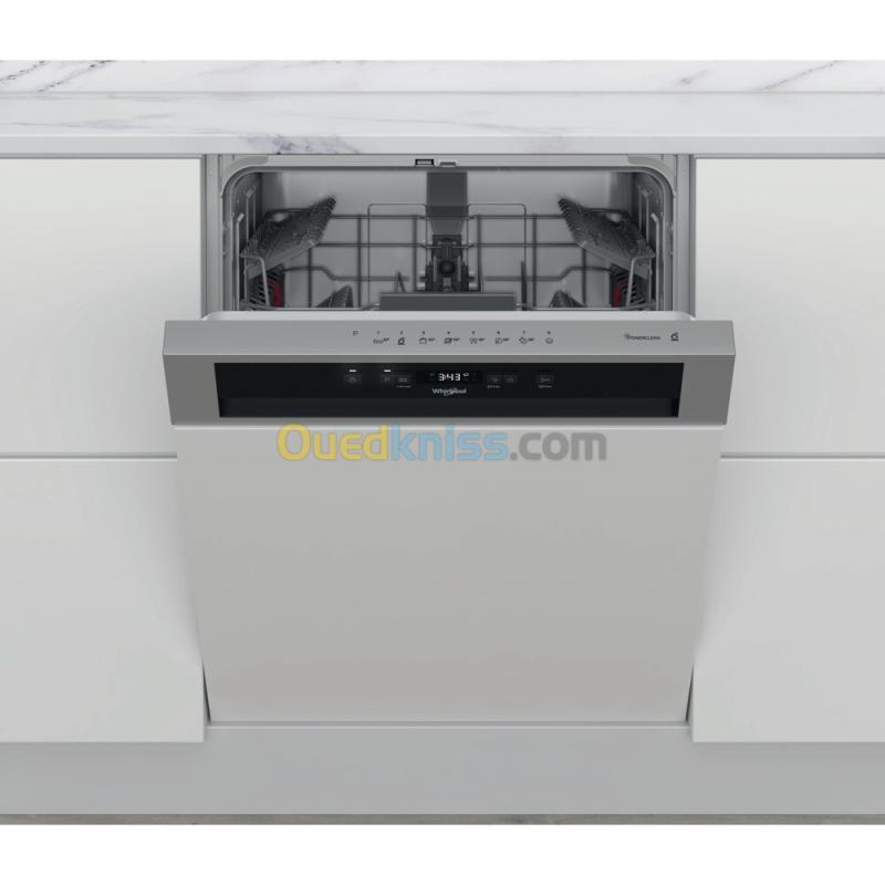LAVE VAISSELLE WHIRLPOOL SEMI ENCASTRABLE 14 COUVERT 2 PANIER 6ÈME SENS  WBC3C34PX EUROPÉEN 2
