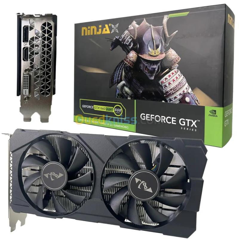 CARTE GRAPHIQUE NINJA GTX 1660 SUPER PCIE (1408SP) 6GB 192 BIT G DDR6 (DVI HDMI DP)