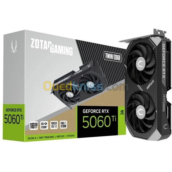 ZOTAC GEFORCE RTX 5060 Ti TWIN EDGE 16GB GDDR7 - NEUF SCELLÉ | PERFORMANCES NEXT-GEN & 16 GO GDDR7