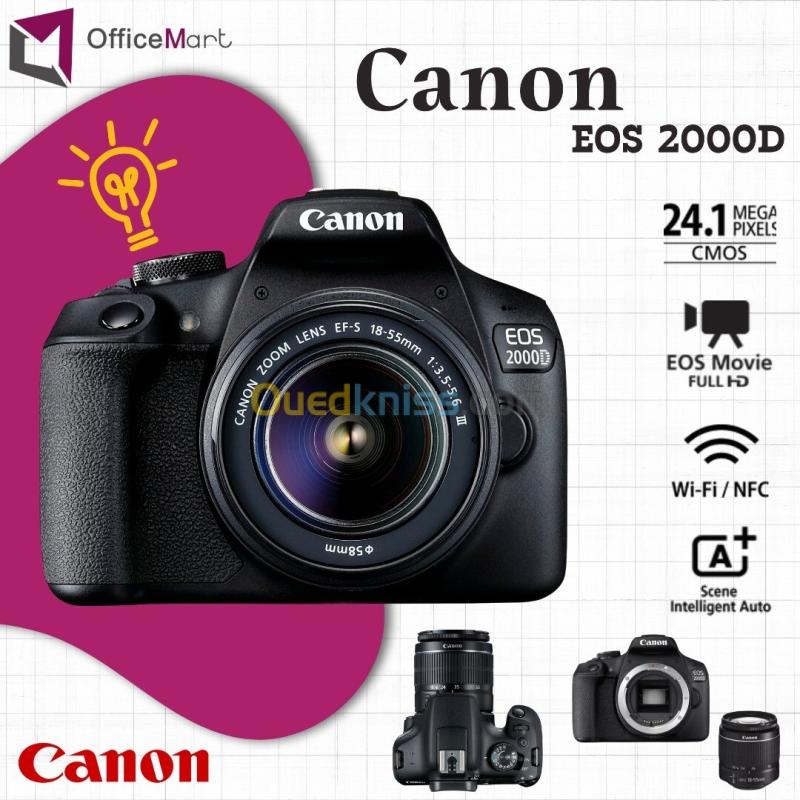 APPAREIL PHOTO NUMERIQUE CANON EOS 2000D